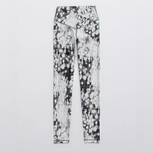 Aerie OFFLINE Shine High-Waisted Crossover Legging In Silver Shadow
